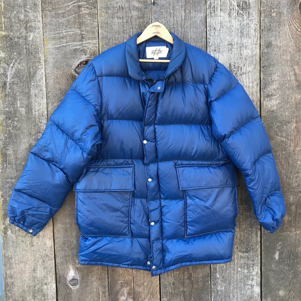 Vintage 70s-80s Western Trails Bend Oregon Down Fill Puffer Jacket Large